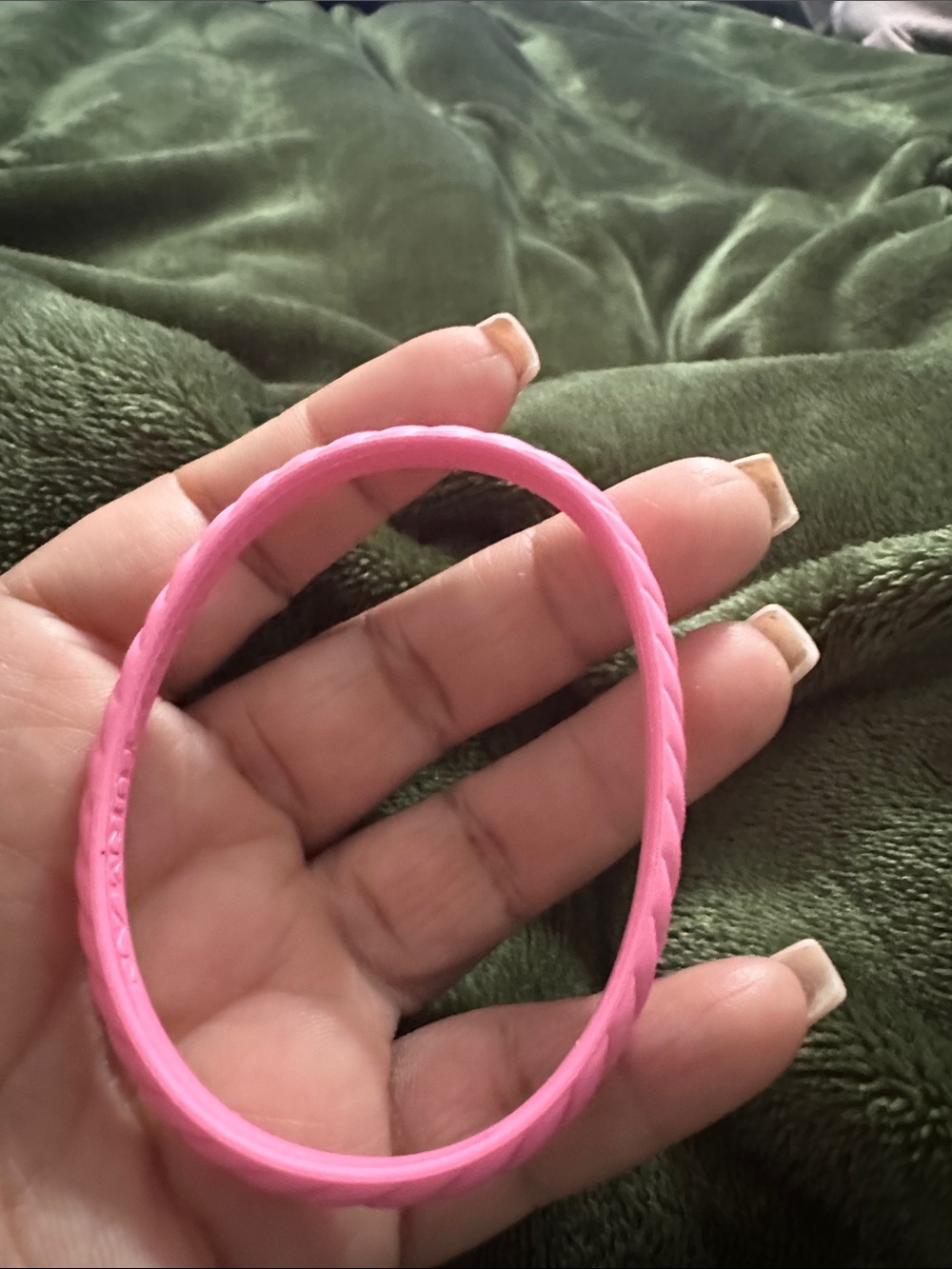 David Yurman Pink Twisted Cable Hair Bangle